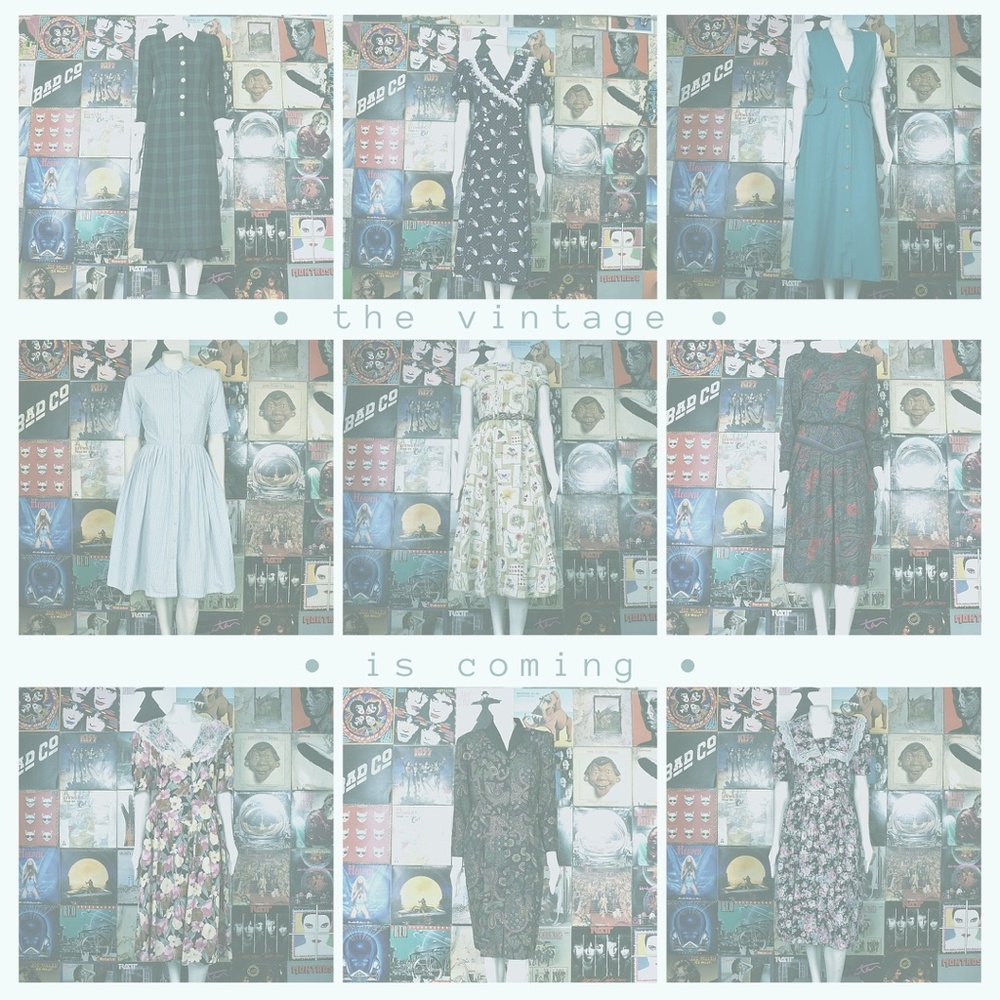VINTAGE DRESSES! $6 Starts!  Live Starting at 8:25 EST